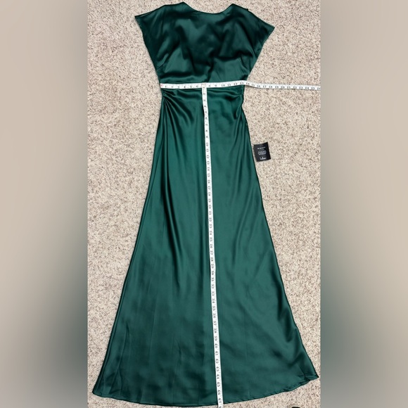 Lulus Dress Emerald Green High Neck Maxi  Open Back Wedding Party Bridesmaid M - Picture 12 of 13